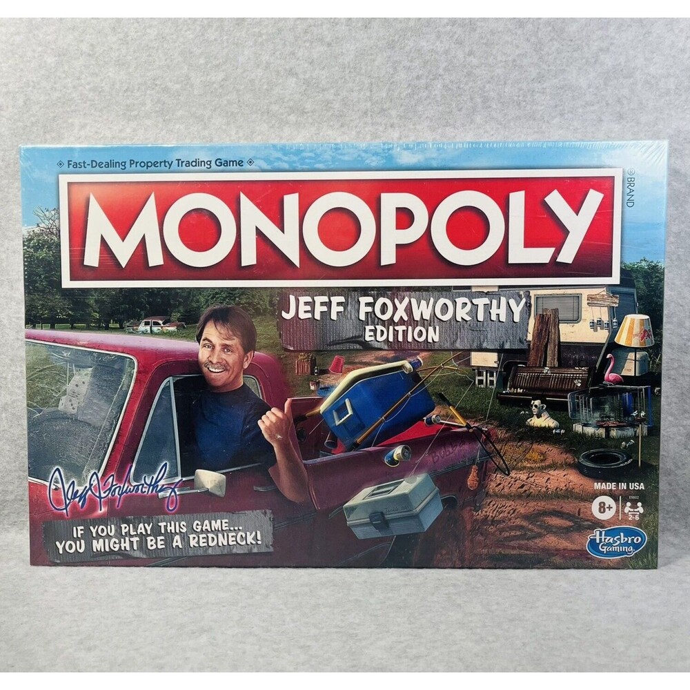 Monopoly Jeff Foxworthy Edition Board Game Redneck‎ Brand New Factory Sealed